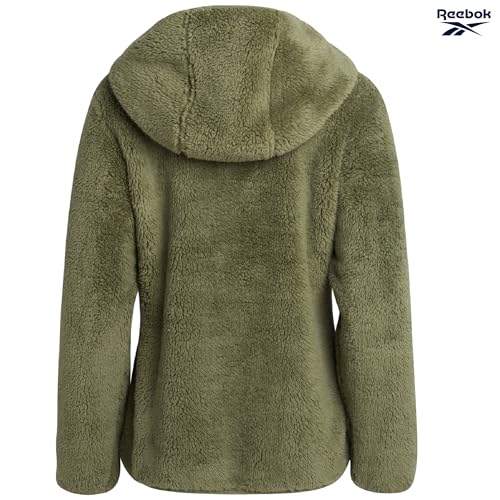 Reebok Womens Sherpa Fleece Jacket Midweight Zip-Up Hooded Winter Coat - image 6