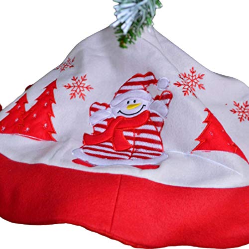 Jupe de sapin de Noël rouge et blanc 90 cm Be-Creative