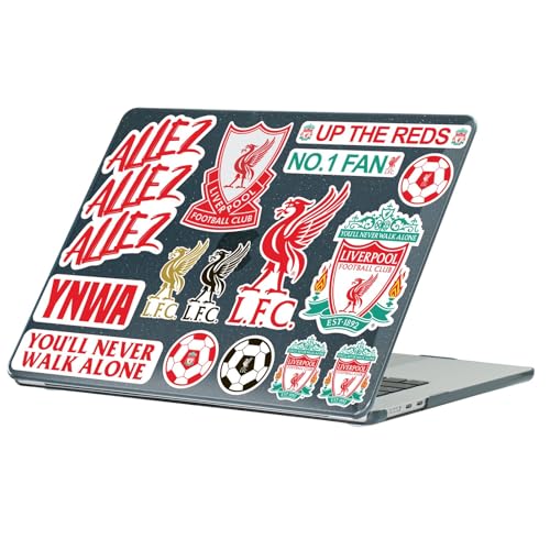 Coque MacBook Air 13.6 antichoc Liverpool FC noire pailletée