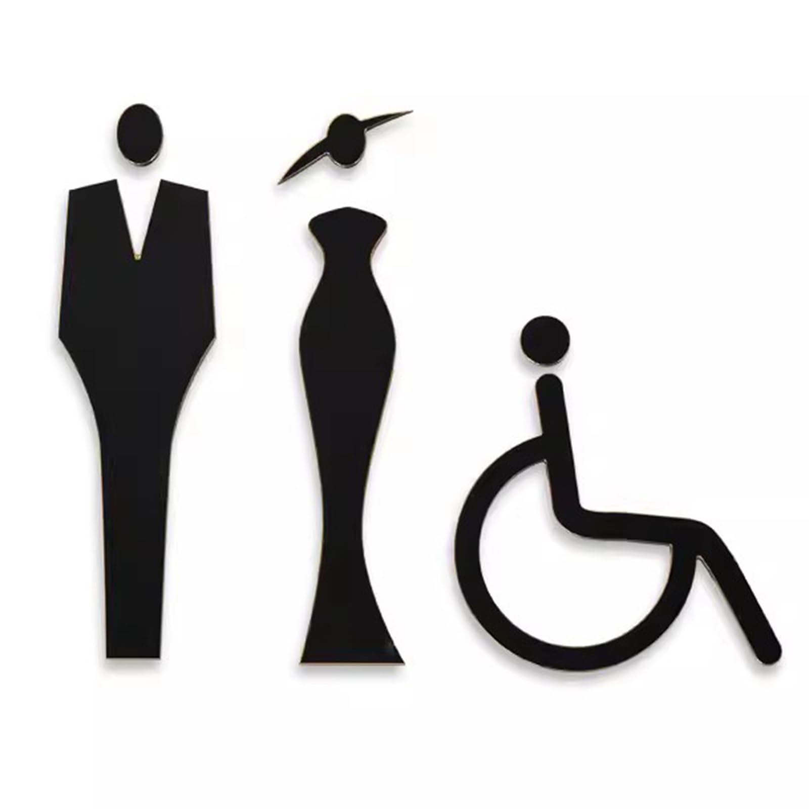 VNVFJKLO restroom sign, Men and Women Raised Icons, for Office or Business Bathroom and Toilet Door or Wall Decor