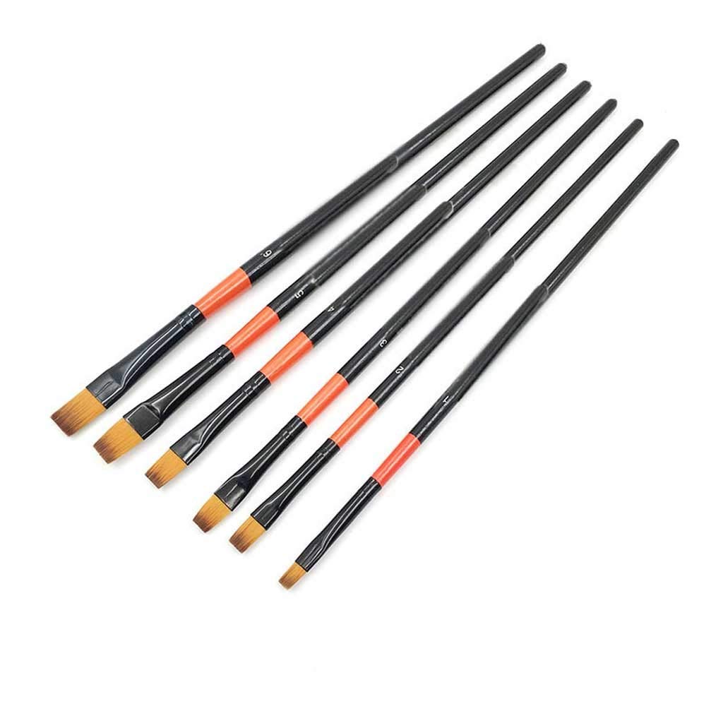 Ensemble de 6 pinceaux d'artiste en Poils d'aquarelle, pinceaux pour Peinture Acrylique et à Huile, pinceaux pour Peinture à la Gouache, pinceaux Professionnels,