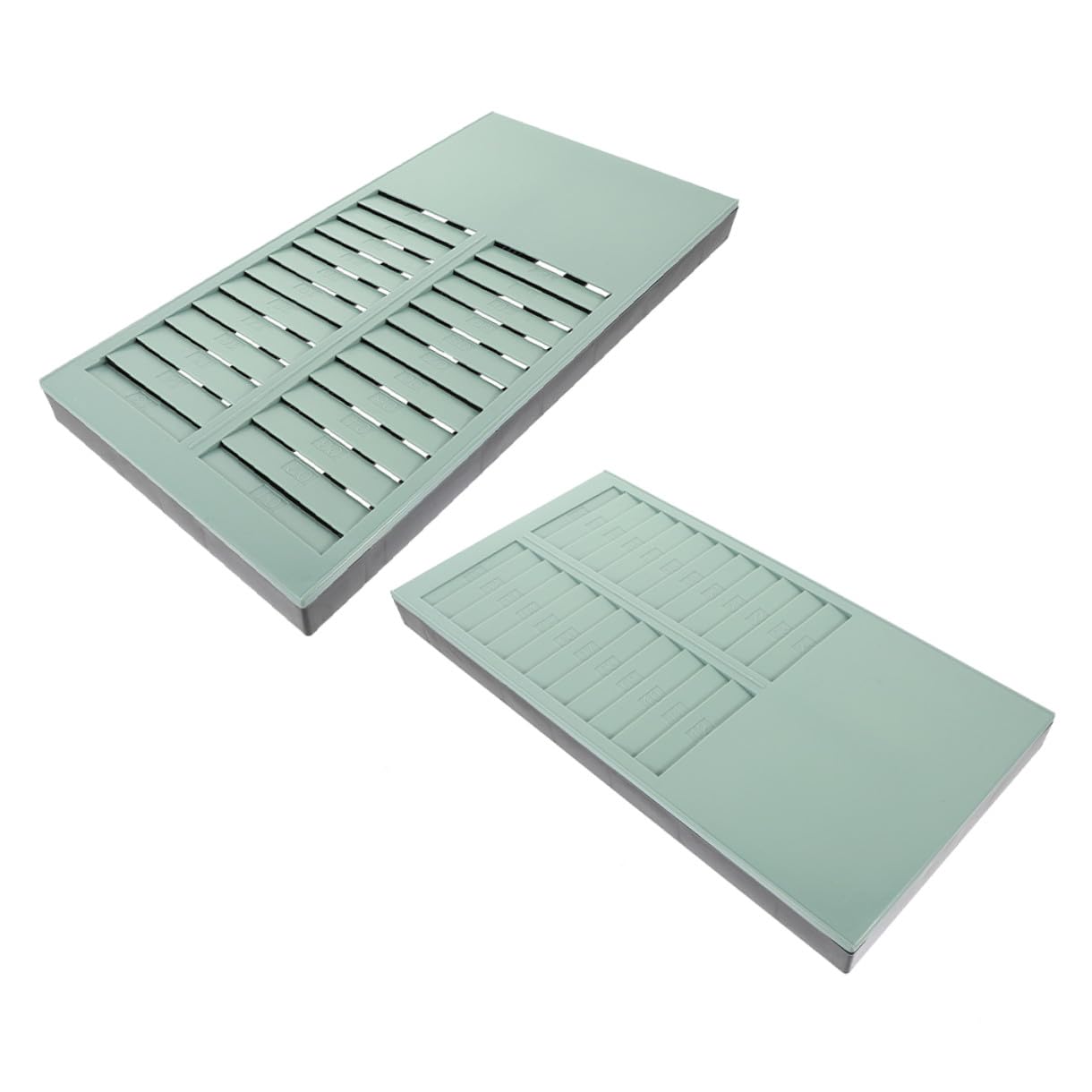 LALAFINA 2 Piezas Portatarjetas para Máquina de Asistencia, Tarjetero de Plástico de 24 Ranuras, Diseño de Pared, Instalación Fácil, Alta Capacidad, para Oficinas y Distintos Entornos