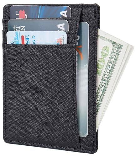 Small RFID Blocking Minimalist Slim Credit Card Holder Pocket Wallets for Men Women3