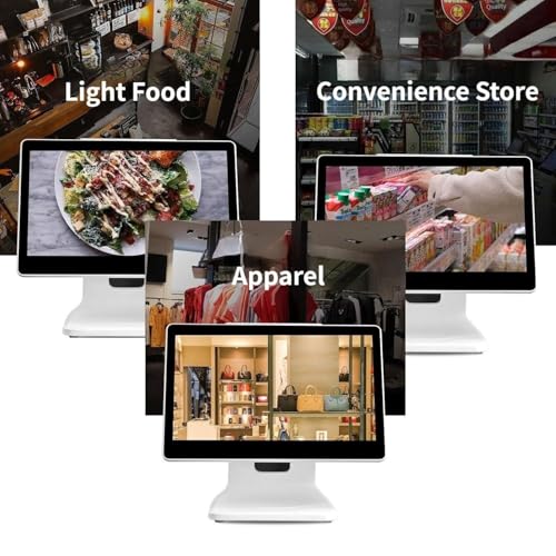 Image of Mobile Pos Cash Register,Pos System,Cash Register Machine with 15 inch Multi-Touch Monitor,N2840 CPU,4Gb Ram,64Gb Ssd,Windows 10 for Retail,Restaurant,Retail,Cafe,Club