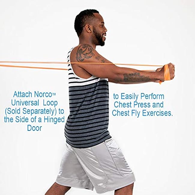 50 Yard roll Latex-Free Norco Rainbow Resistance Band, No Powder, No Odor. 5 Levels Light to Super Heavy. Use for Rehabilitation, Physical Therapy, Home-Gym Exercise, Fitness, Strength