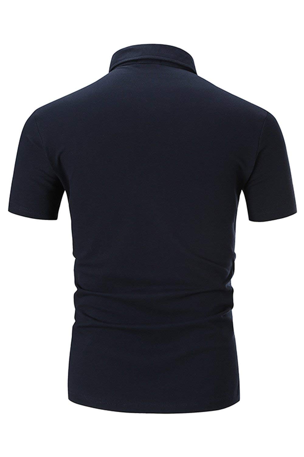 STTLZMC Mode Polo Homme Manche Courte Golf Poloshirt Casual Col Contrasté Tops