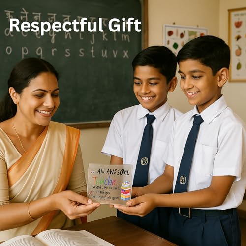 Teacher Day Gifts – Frosted Acrylic Plaque with Nut Stand by tinydabba - 5