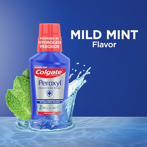 Colgate Peroxyl Antiseptic Mouth Sore Rinse, Alcohol Free, Mint, 16.9 fl oz - image 6