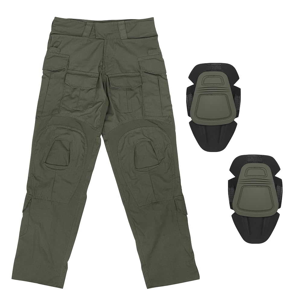 Pantaloni tattici da combattimento G3 da uomo, con ginocchiere, multitasche, militari, per attività all'aria aperta, softair e caccia