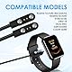 Supecesorio Universal Smartwatch Ladekabel Magnetisch, 2 Stück Smart Watch Ladekabel, Magnetisch Ladegerät Kompatibel Polig Pitch 2,54 mm-2,84 mm, Smartwatch Zubehör, schwarz, 1M