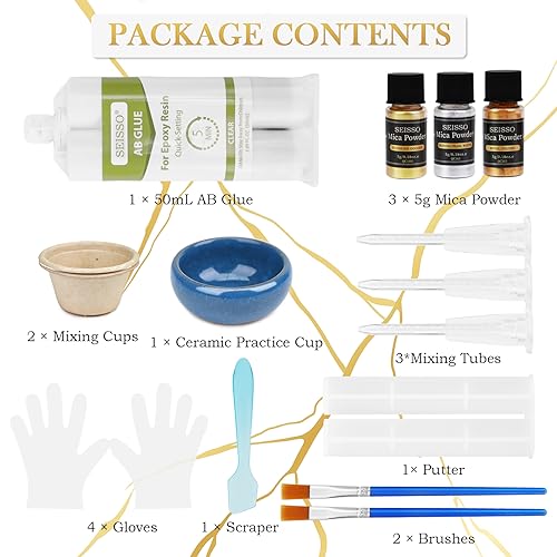Kintsugi Repair Kit, Pottery Repair Kit, Restore Ceramic