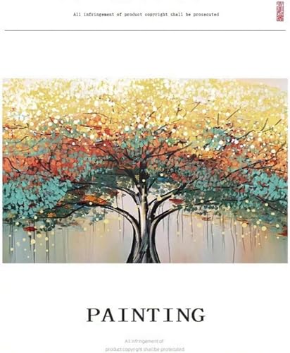 Peinture à l'huile abstraite de grand format avec toile premium