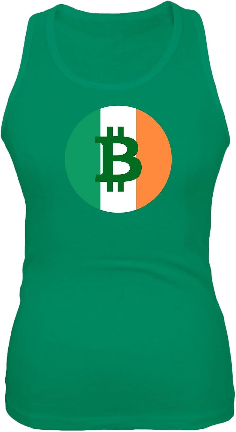 Animal World St Patricks Day Irish Bitcoin Juniors Womens Tank Top
