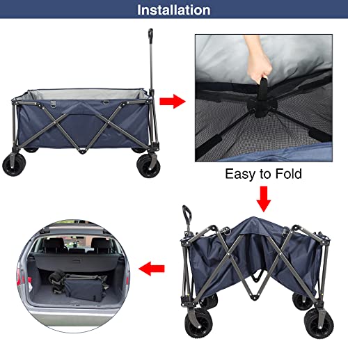 Chariot utilitaire pliable pour le sable REDCAMP robuste et extra large pour sport