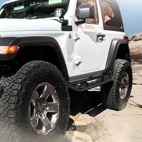 Estribos para Jeep Wrangler JL 2018-2024 2 puertas Negros miniatura 6