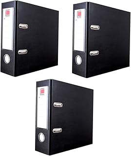 MAGICLULU Aproveitar 3Pcs Clipes De Fichário Fichário Preto Alavanca Pasta De Envelope Pasta De Bolso De Papel Pasta Multi Bolso Pasta De Arquivo Pastas De Escritório Arquivo