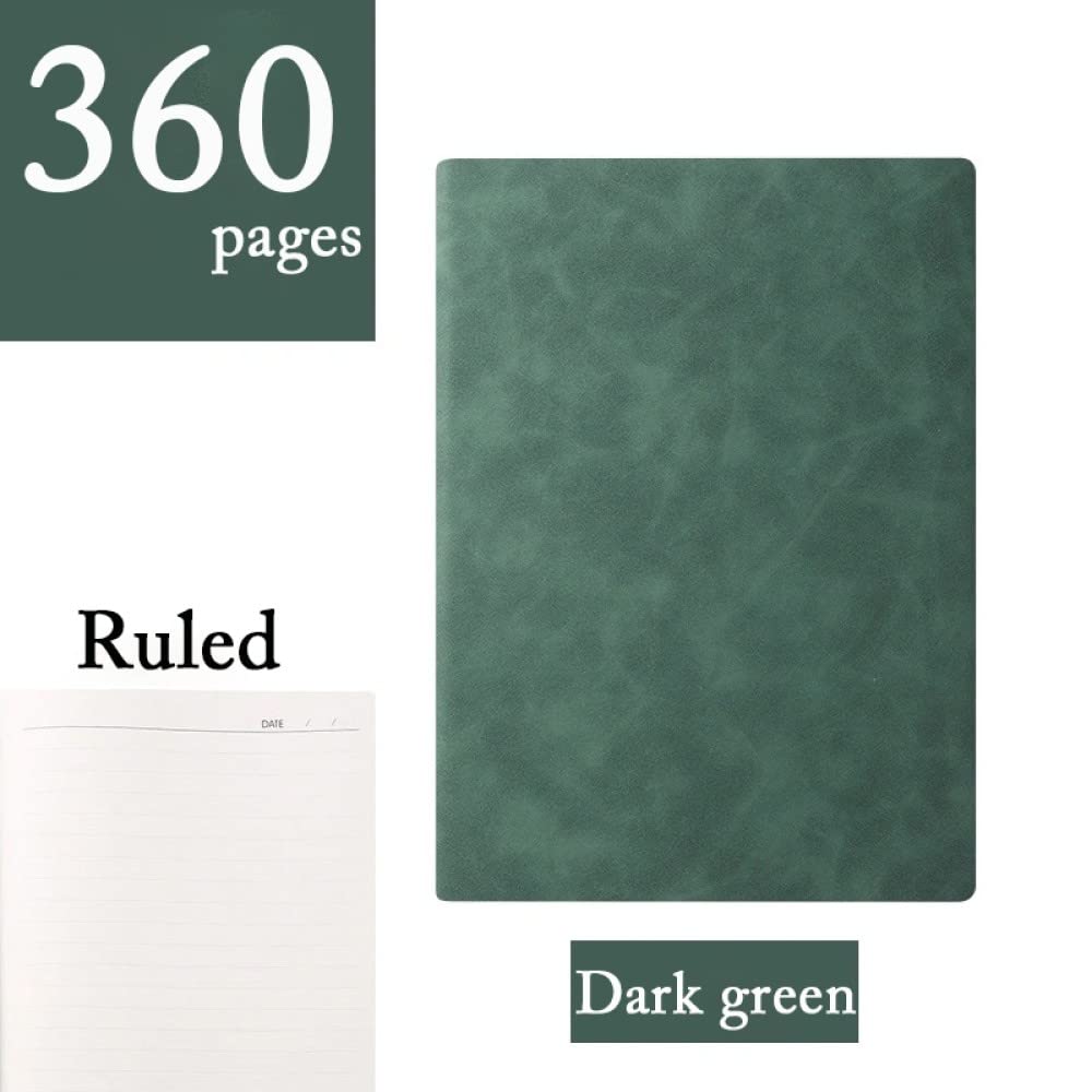Cuaderno A5/B5, 360 páginas en blanco/cuadrícula adecuado para oficina escolar, agenda de bloc de notas de planificación, cuaderno de bocetos de dibujo artístico, rayado en D, A5