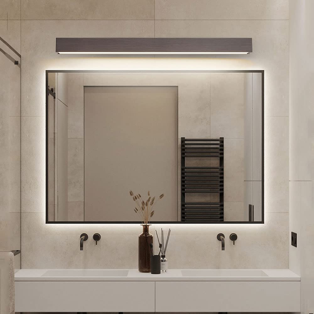 LED-Spiegelfrontlampe, lineare Badezimmerleuchte, 3-Farbmodus-Rahmenbildbeleuchtung, Moderne Schminkwandleuchte, Toilettenspiegellampen, Badleuchte über dem Spiegel
