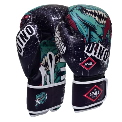 Spall Pro Us Mma, Kickboxing, Muay Thai Boxing Leather Gloves For Men & Women Dino Black - 12 Oz #TOP3