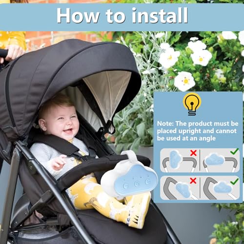 Kinderwagenschaukler, Wiederaufladbar Kinderwagen Wackler Schlafhilfe Für Baby Mit Timer, 3 Einstellbare Schaukelintensitäten, Leise Schaukel Universell Für Kinderwagen & Buggy