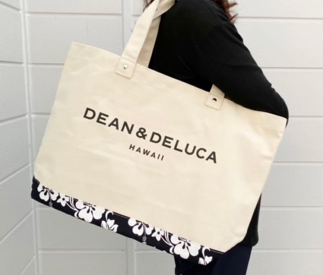 Amazon.co.jp: DEAN&DELUCA ハワイ限定 ハイビスカス柄トートバッグ  