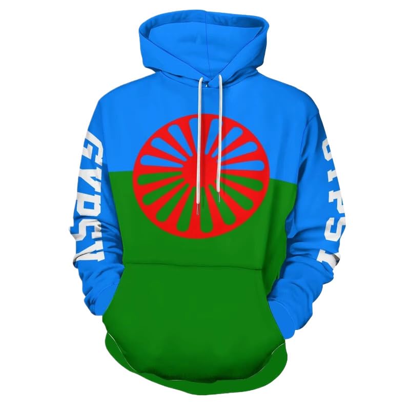 Sweat-shirt imprimé rond drapeau gitan idéal pour vos sorties urbaines