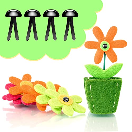 Hotop 500 Pieces Paper Fasteners Brads Round Fasteners With White Paper Box For Art Crafting School Project Decorative Scrapbooking Diy Supplies (Black,0.24 X 0.47 Inch) #TOP3