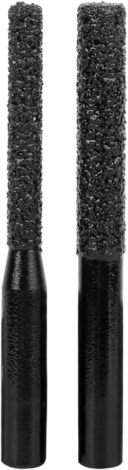 2pcs Shank Straight Router Bits Straight Brazed Bits for Quartz Stone Marble Seam Knife 1PCS 1/4'' Shank and 1PCS 1/2'' Shank