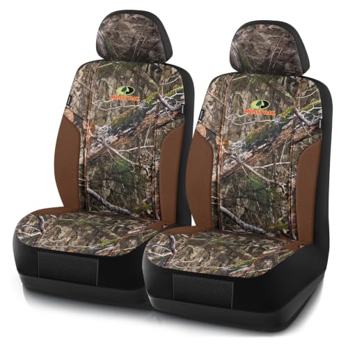 Mossy Oak Camo Car Seat Covers, Made with Brown Rip-Stop Oxford Fabric