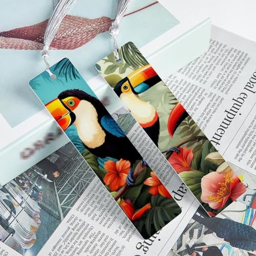 Marque-pages toucan : lot de 6 signets de lecture originaux - 4