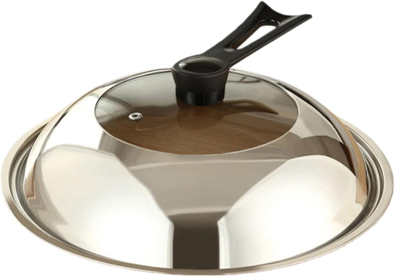 Glass Lid For Frying Pan,Tempered Glass Pot Lid With Stainless Steel Rim,Easy To Use Pan Cover With Heat Resistant Handle,Dishwasher Safe,for Frying Pan Wok Pot Skillet