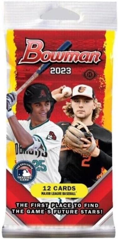 2023 Bowman MLB Baseball Factory Sealed Retail Box 24 Packs. Chase 1st Bowman Chrome Cards. See Scans for more info on this great product. Retail Exclusive Green Parallels.