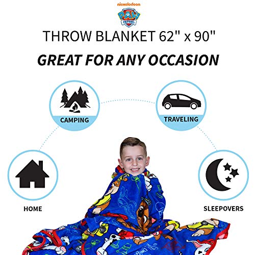 Franco Kids Bedding Super Soft Plush Throw Blanket, 62 In X 90 In, Paw Patrol #TOP2