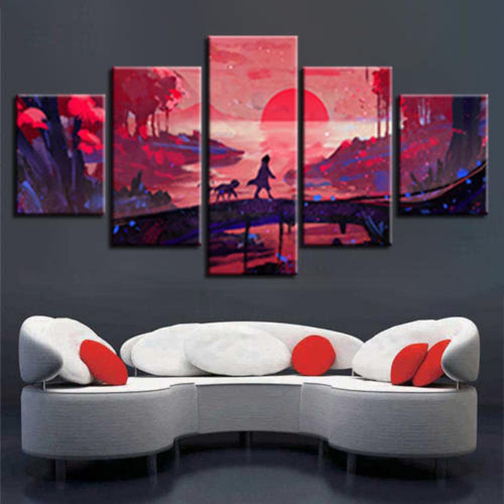 Mehrteiliges XXL Leinwand-Bildset, 5-teilig, Ca. 150x80 Cm – Moderner Kunstdruck Für Wanddekoration