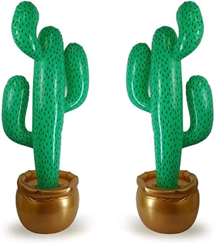GiftExpress 2 Pack Inflatable 36" Cactus Prop Décor for Mexicano ...