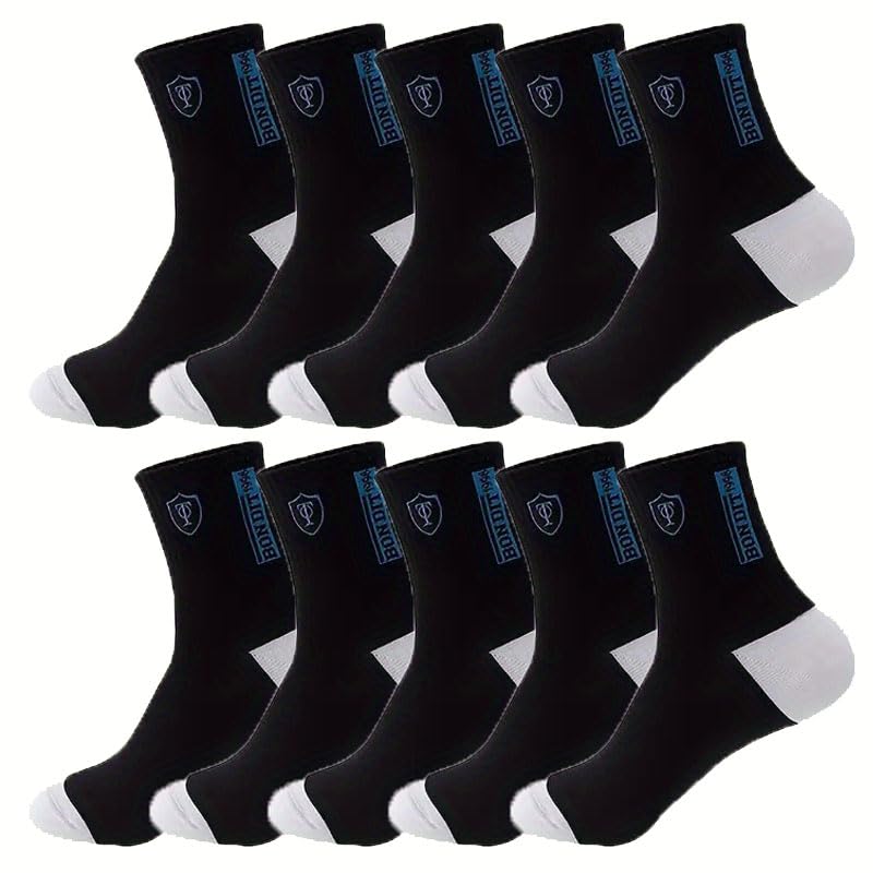 Socks for Men, Comfortable and Breathable, Suitable for Outdoor Activities (10 Pairs)2