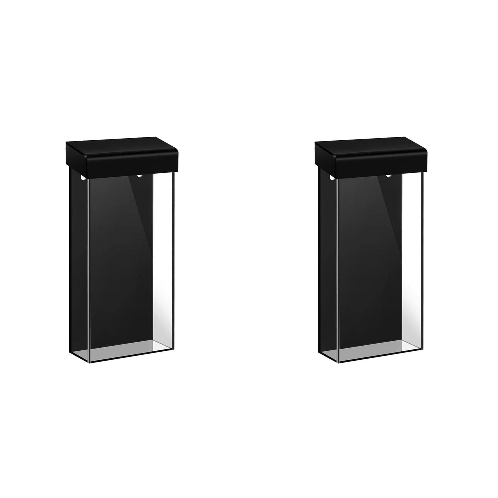 Aundhegrtt 2X Outdoor Brochure Holder 4x9 Inch Waterproof Wall Mount Literature Box with Lid Clear Acrylic for Pamphlet Menu