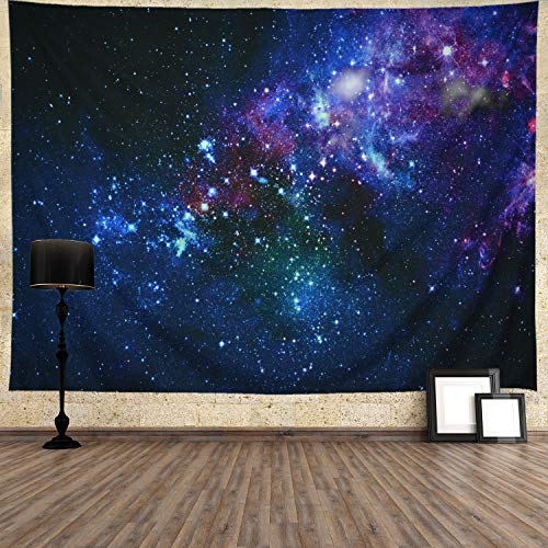 Tushelia Starry Sky Tapestry Galaxy Tapestry Outer Space Tapestry Moon Star in Starry Night Tapestry Wall Hanging Universe Psychedelic Tapestry for Living Room Bedroom Home Decor