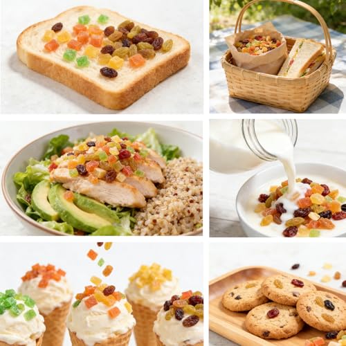 Fresh Snack Mixed Dried Fruit Pack - A snack pack containing two types of dried grapes, dried kiwi, dried mango, and dried apricots - Healthy snacks for adults and children - Image 5