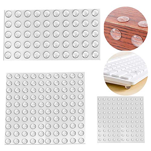 Amortisseur porte placard, Tampon Caoutchouc Transparent Pieds, Butées de Protection en Caoutchouc pour portes de placard, cuisine, salle de bain, bureau (3 tailles-250 Pièces)