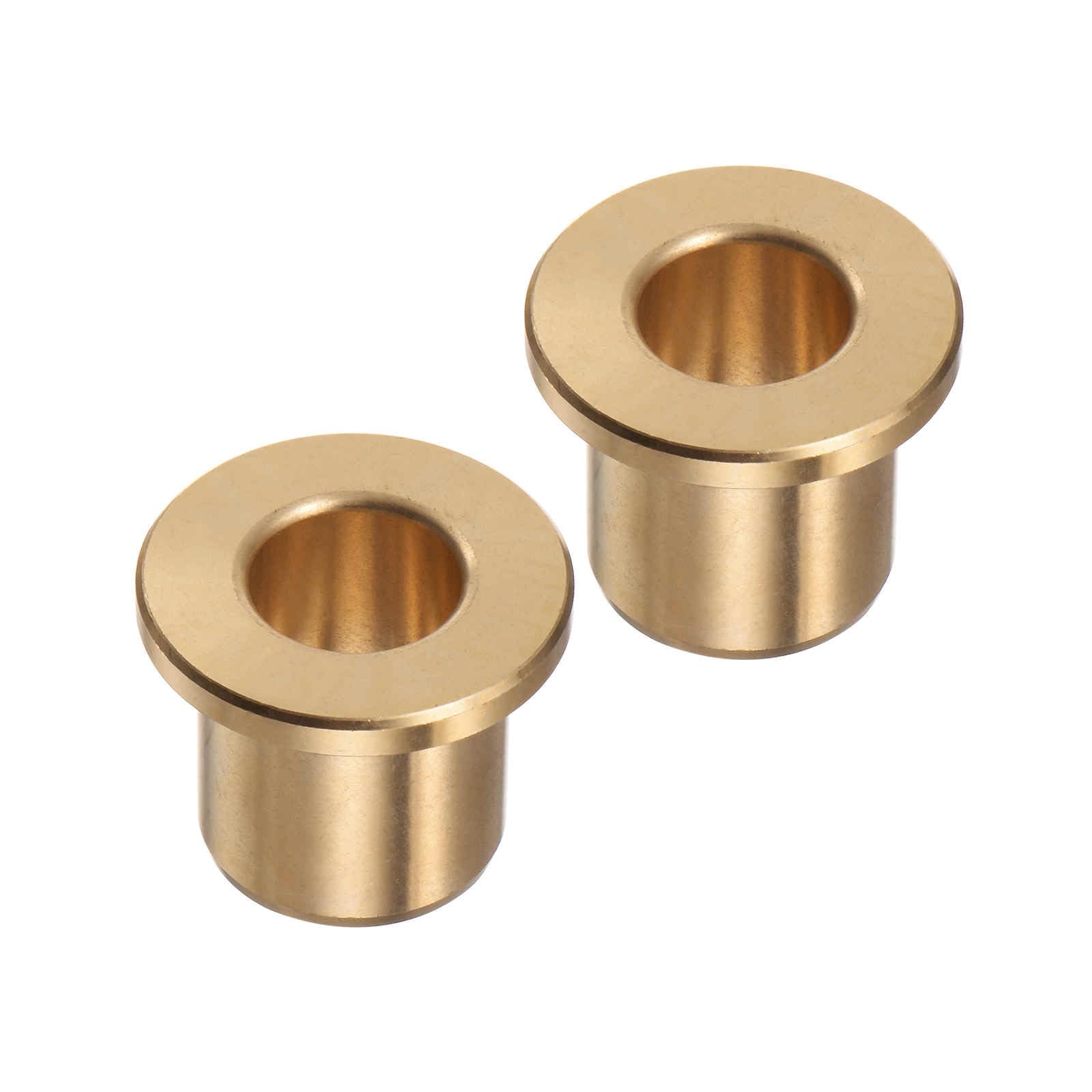 2pcs Bronze Flange Bearing Sleeve [12mm Bore x 18 OD x 20mm Flange Thickness] Self-Lubricating Bushings