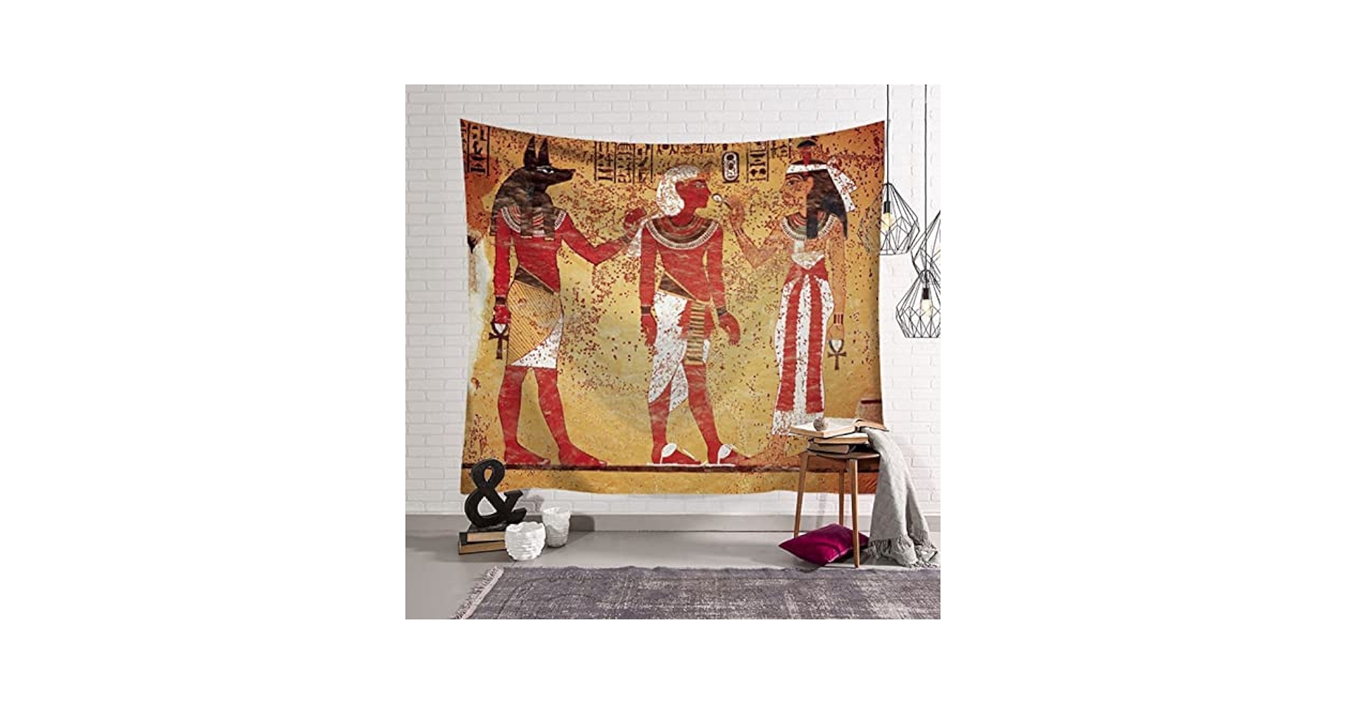 Amazon.co.jp: タペストリー 古代エジプト 壁画 ヴィンテージ