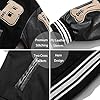 GIJOVANA College Jacket Men's Oldschool Sports Jacket Varsity Jacket Patchwork Collegiate Baseball Jacket Stand-Up Collar Streetwear, black, XXL #5