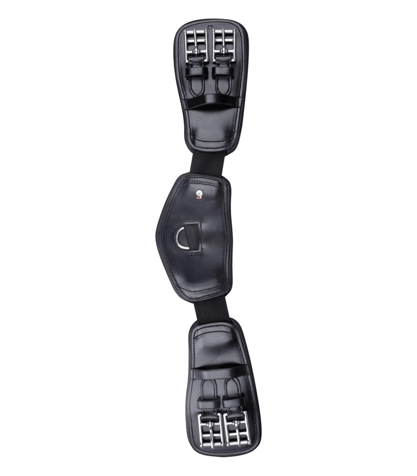 WALDHAUSEN Lederkurzgurt Elastik schwarz, 50 cm