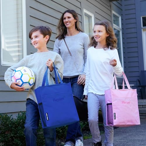 Urban Infant Tote Bag for Kids - Outer Pocket, Name Tag, 2 Mesh Bottle Holders, and Zippered Top4