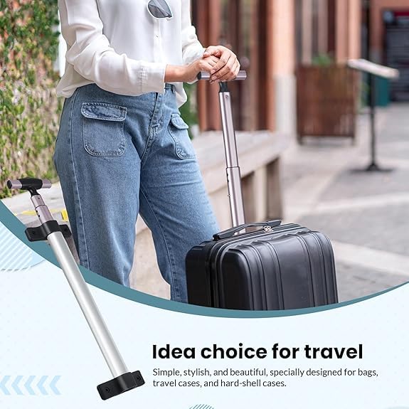 Suitcase Telescopic Handle,Travel Accessories Spare Parts Aluminum Alloy,Cosmetic Case Drag Rod Replacement,Luggage Handle Suitcase Pull Drag Rod for Schoolbag2