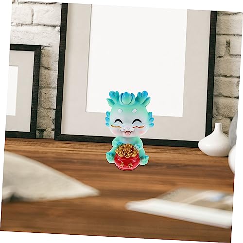 Ornement miniature de dragon en résine bleue, le cadeau idéal pour passionnés