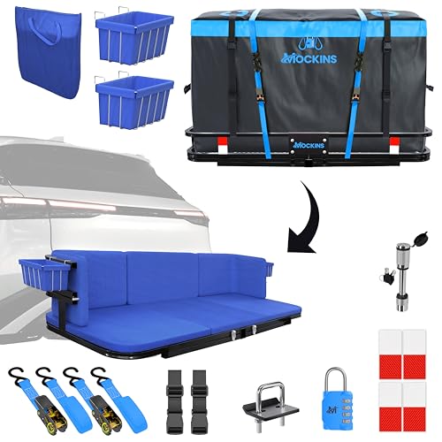 Mockins 2-in-1 Trailer Hitch Cargo Carrier Bench