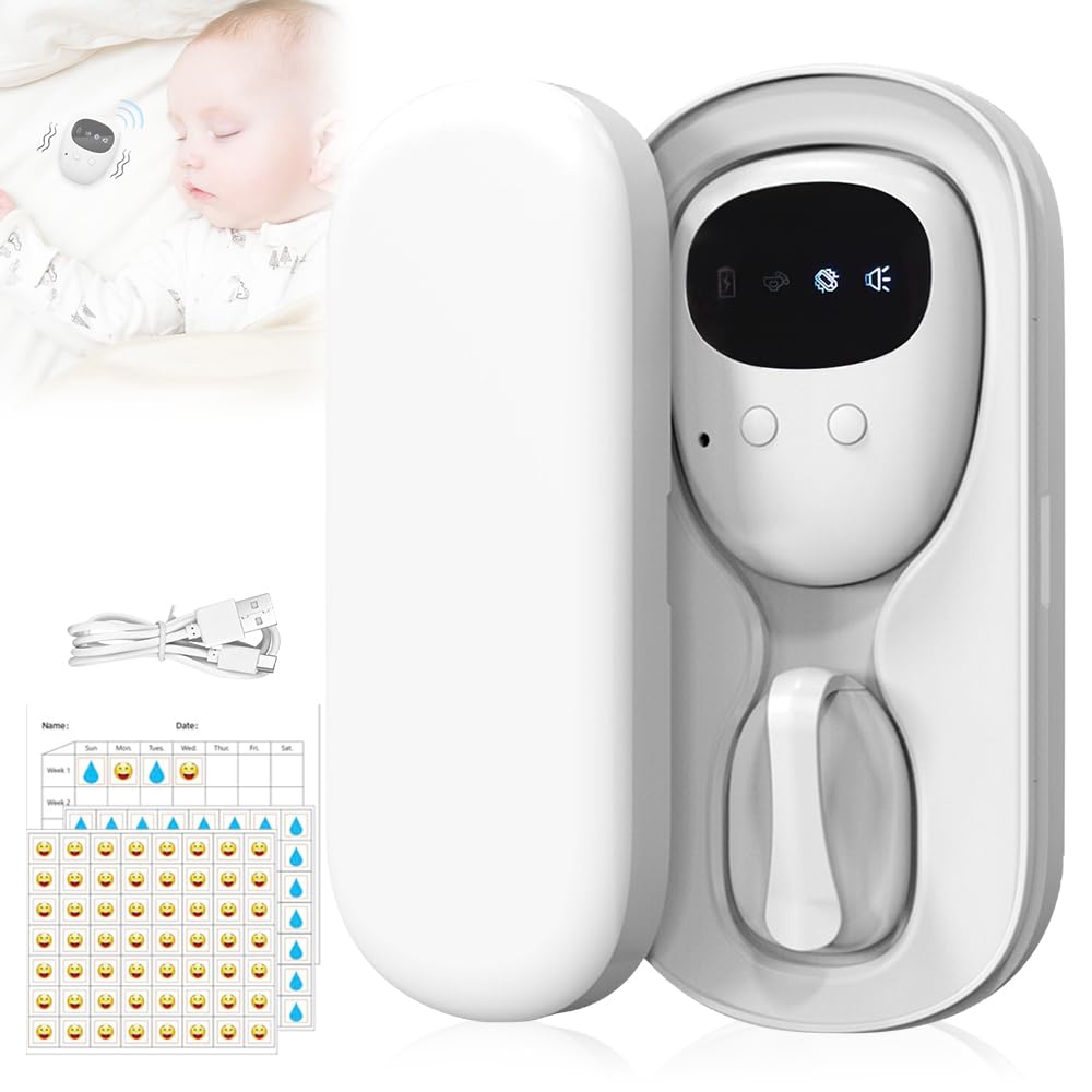Bed Wetting Alarm Children, Wireless Bedwetting Alarm, 3 Alert Modes Pee Monitor with Sound & Vibration