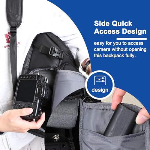 Mochila para cámara DSLR impermeable con soporte para trípode miniatura 5